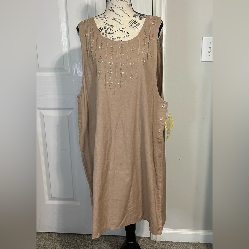 Vintage Erika Collection Jumper Dress cotton linen blend Lagenlook boho …